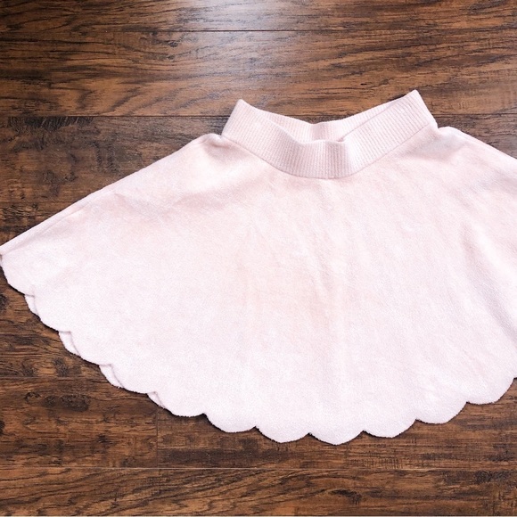 Ronny Kobo • Vidette Scalloped Skirt pink velour skater mini full flared ballet - Picture 10 of 10